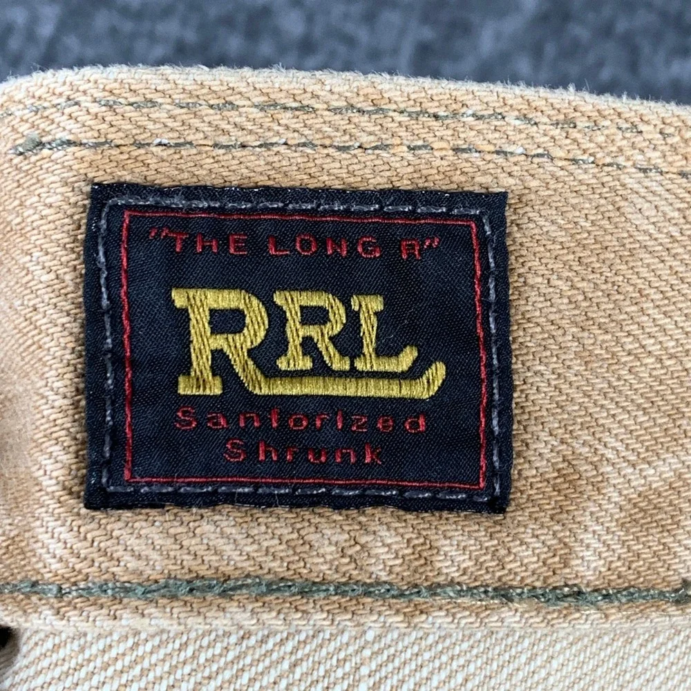 Double RRL Jeans Men 31x29 High Rise Slim Japanese Denim Brown Cowboy Western